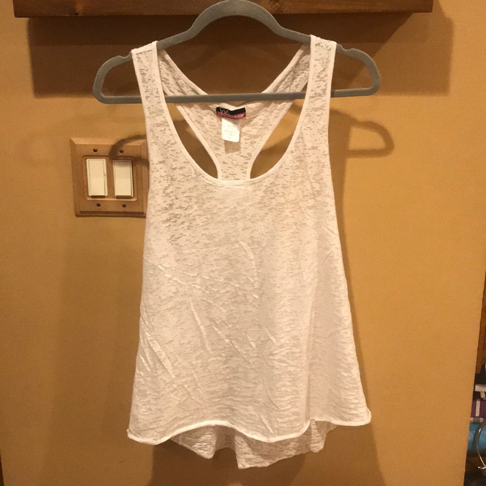 Racerback sheer white tank by Joe Boxer